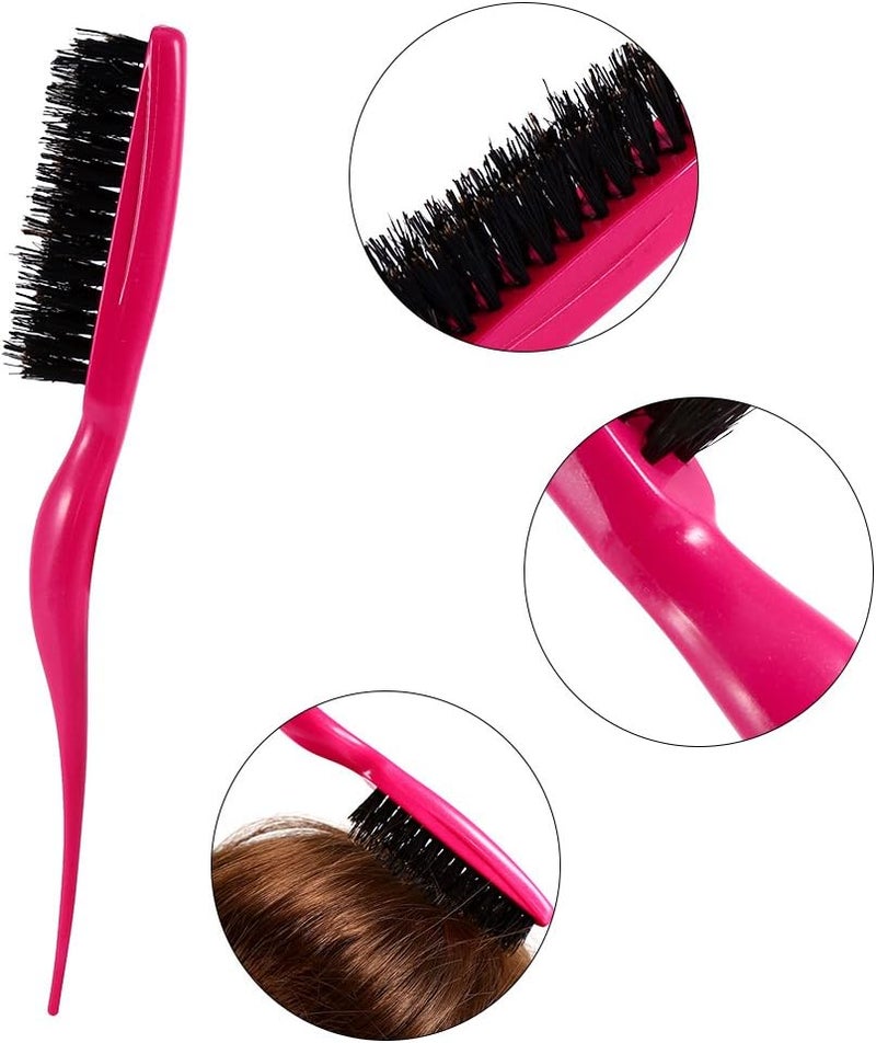 woobles Teasing Hair Brush, Professional Salon Combing Hairbrush Barber Tools(Black) - Image 2